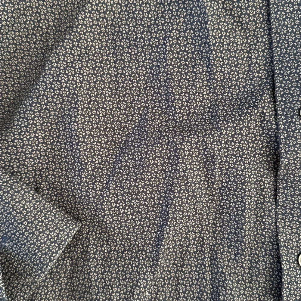 Banana Republic | Navy/Floral Print | Long Sleeve Button Down Shirt | size XL